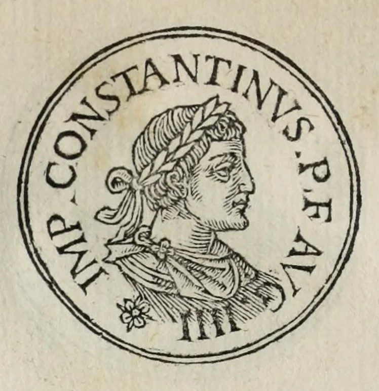 An illustration from Prima[-seconda] parte del Prontvario de le medaglie de piv illvstri & fulgenti huomini & donne : dal principio del mondo insino al presente tempo, con le lor vite in compendio raccolte, 1553, leaf 300