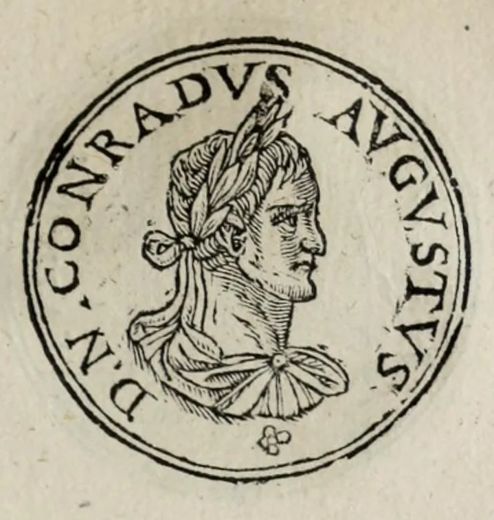 An illustration from Prima[-seconda] parte del Prontvario de le medaglie de piv illvstri & fulgenti huomini & donne : dal principio del mondo insino al presente tempo, con le lor vite in compendio raccolte, 1553, leaf 337