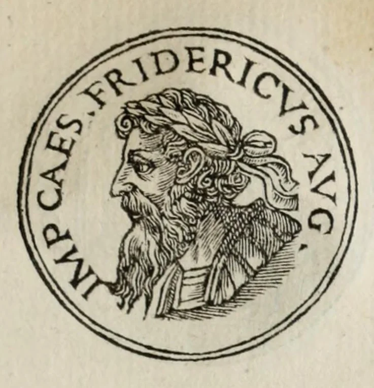 An illustration from Prima[-seconda] parte del Prontvario de le medaglie de piv illvstri & fulgenti huomini & donne : dal principio del mondo insino al presente tempo, con le lor vite in compendio raccolte, 1553, leaf 353