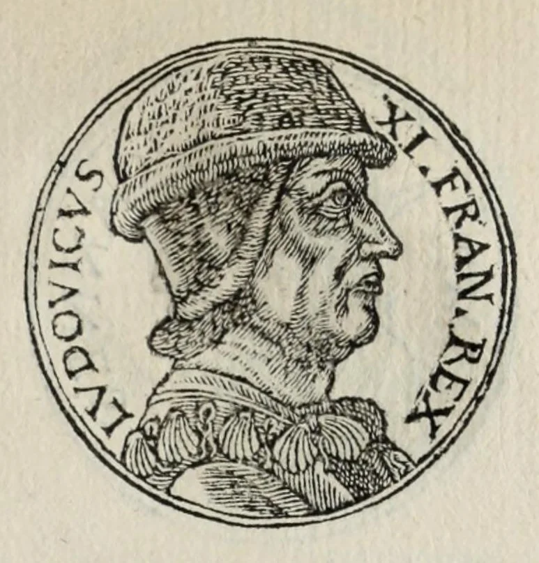 An illustration from Prima[-seconda] parte del Prontvario de le medaglie de piv illvstri & fulgenti huomini & donne : dal principio del mondo insino al presente tempo, con le lor vite in compendio raccolte, 1553, leaf 389