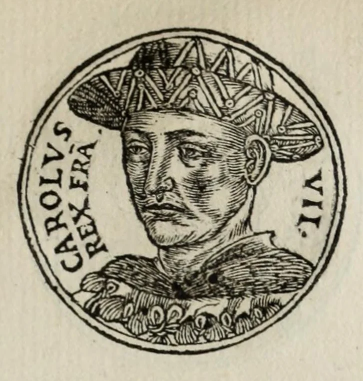 An illustration from Prima[-seconda] parte del Prontvario de le medaglie de piv illvstri & fulgenti huomini & donne : dal principio del mondo insino al presente tempo, con le lor vite in compendio raccolte, 1553, leaf 389
