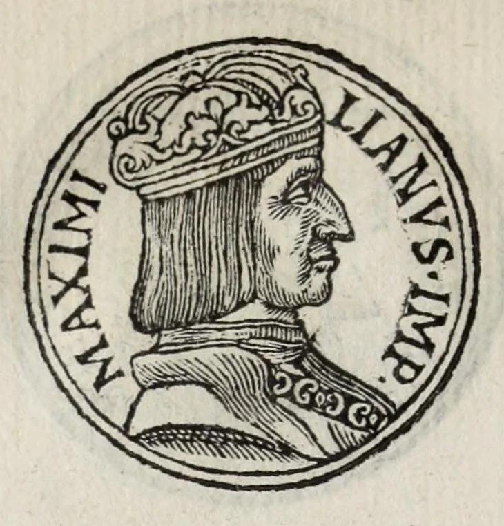 An illustration from Prima[-seconda] parte del Prontvario de le medaglie de piv illvstri & fulgenti huomini & donne : dal principio del mondo insino al presente tempo, con le lor vite in compendio raccolte, 1553, leaf 400