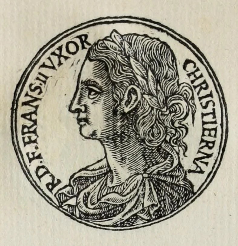 An illustration from Prima[-seconda] parte del Prontvario de le medaglie de piv illvstri & fulgenti huomini & donne : dal principio del mondo insino al presente tempo, con le lor vite in compendio raccolte, 1553, leaf 426