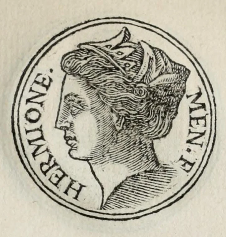 An illustration from Prima[-seconda] parte del Prontvario de le medaglie de piv illvstri & fulgenti huomini & donne : dal principio del mondo insino al presente tempo, con le lor vite in compendio raccolte, 1553, leaf 67