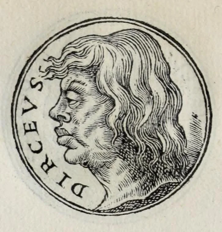 An illustration from Prima[-seconda] parte del Prontvario de le medaglie de piv illvstri & fulgenti huomini & donne : dal principio del mondo insino al presente tempo, con le lor vite in compendio raccolte, 1553, leaf 88