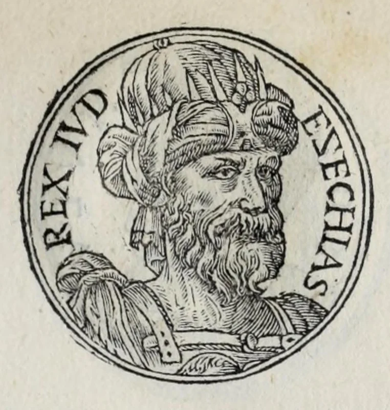 An illustration from Prima[-seconda] parte del Prontvario de le medaglie de piv illvstri & fulgenti huomini & donne : dal principio del mondo insino al presente tempo, con le lor vite in compendio raccolte, 1553, leaf 93