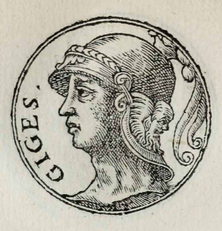 An illustration from Prima[-seconda] parte del Prontvario de le medaglie de piv illvstri & fulgenti huomini & donne : dal principio del mondo insino al presente tempo, con le lor vite in compendio raccolte, 1553, leaf 98
