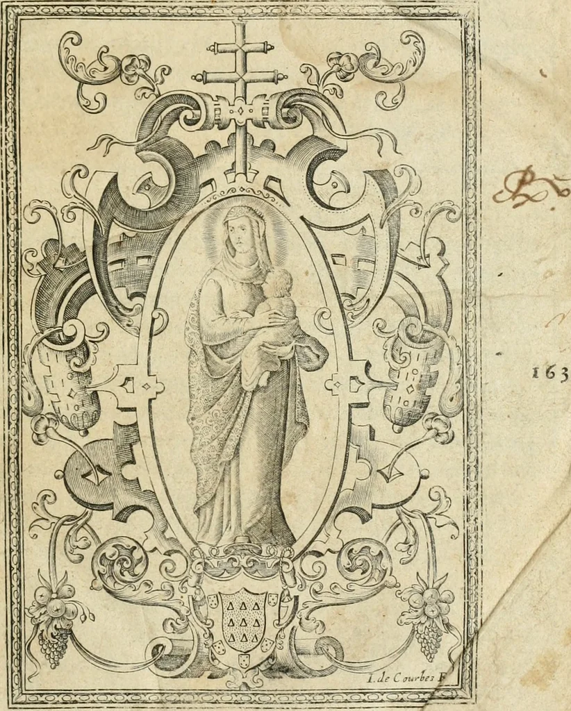 An illustration from Primeira[-segunda] parte da Historia ecclesiastica dos arcebispos de Braga, e dos santos, e varoes illustres, que florecerão neste arcebispado, 1634, leaf 4