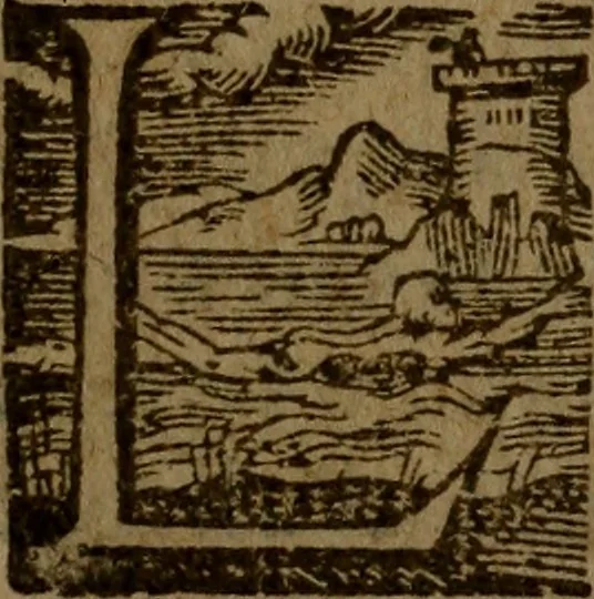 An illustration from Primera parte de Gvzman de Alfarache,, 1600, leaf 296