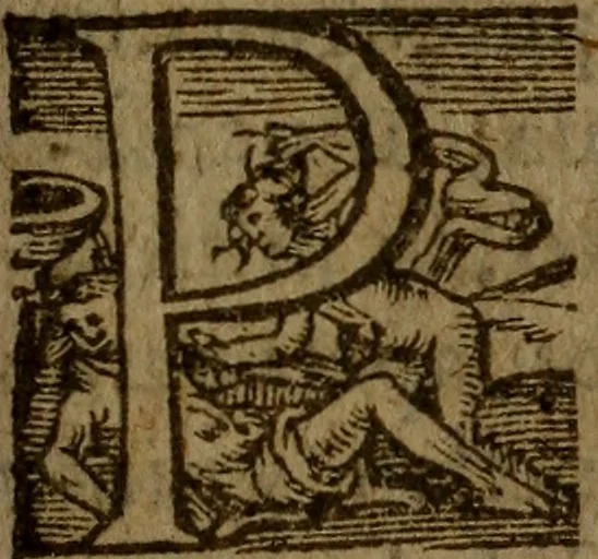 An illustration from Primera parte de Gvzman de Alfarache,, 1600, leaf 408