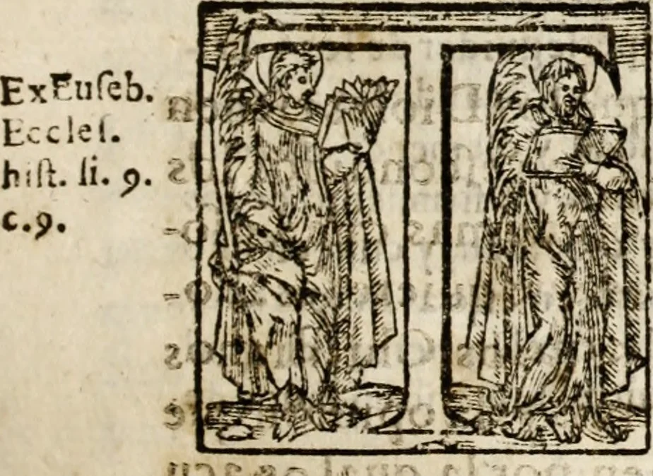 An illustration from Primera parte de las demostraciones católicas y principios en q<ue> se funda la verdad de nuestra christiana religión, 1593, leaf 732