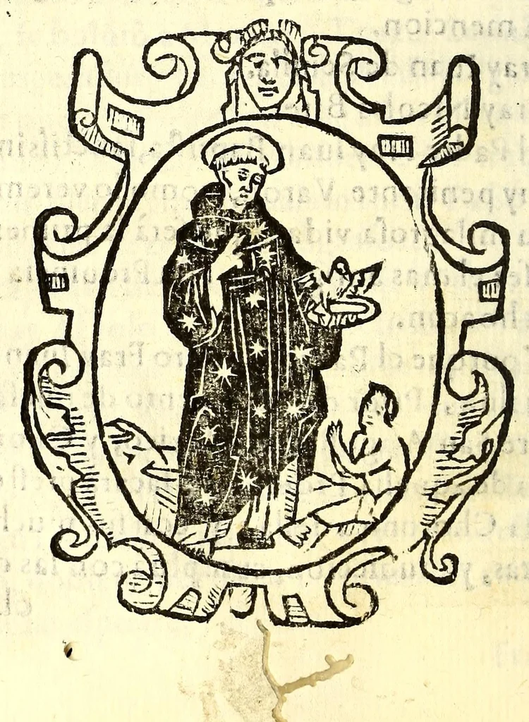 An illustration from Primera parte de la chronica augustiniana de Mechoacan, : en que se tratan, y escriuen las vidas de nueue varones apostolicos, augustinianos., 1624, leaf 108