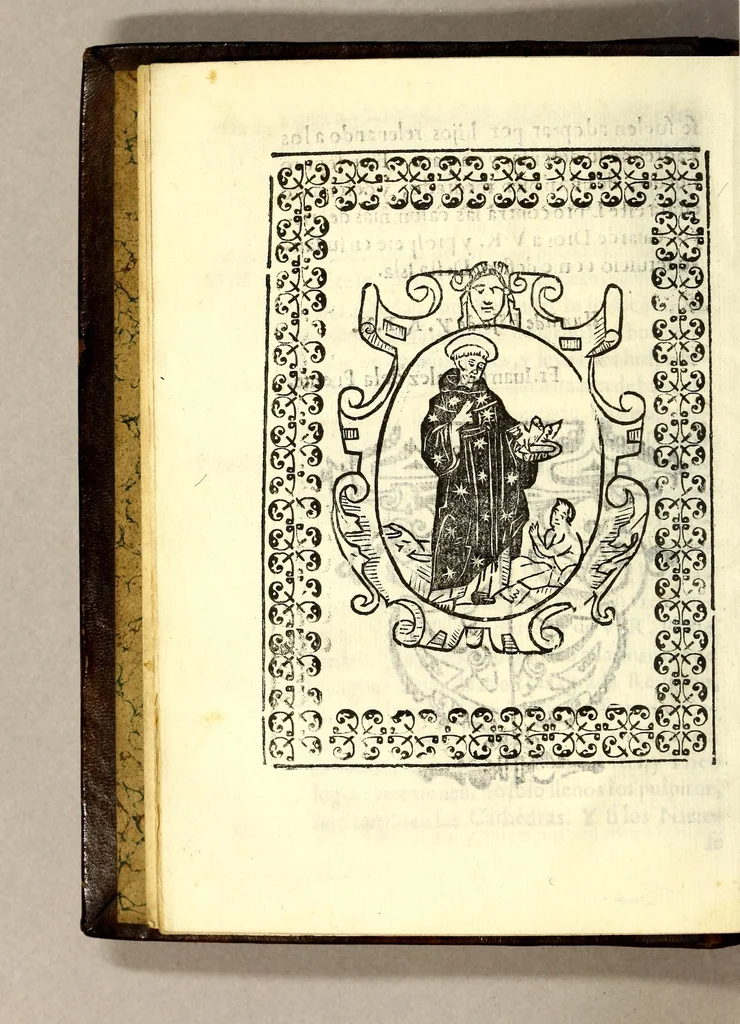 An illustration from Primera parte de la chronica augustiniana de Mechoacan, : en que se tratan, y escriuen las vidas de nueue varones apostolicos, augustinianos., 1624, leaf 18