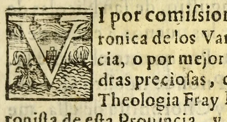 An illustration from Primera parte de la chronica augustiniana de Mechoacan, : en que se tratan, y escriuen las vidas de nueue varones apostolicos, augustinianos., 1624, leaf 9