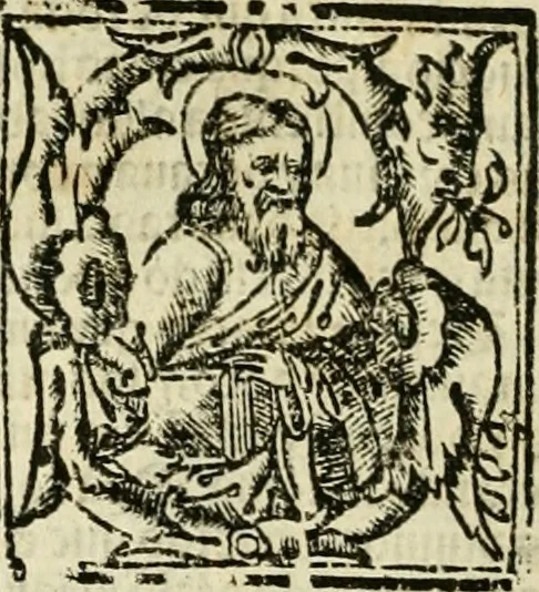 An illustration from Primera parte de las Cronicas de la orden de los frayles menores del seraphico padre Sant Francisco, instituydor y primero ministro general, que se puede llamar vitas patrum de los menores .., 1563, leaf 399