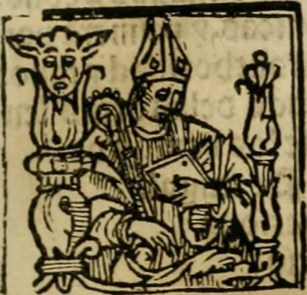 An illustration from Primera parte de las Cronicas de la orden de los frayles menores del seraphico padre Sant Francisco, instituydor y primero ministro general, que se puede llamar vitas patrum de los menores .., 1563, leaf 452