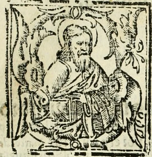 An illustration from Primera parte de las Cronicas de la orden de los frayles menores del seraphico padre Sant Francisco, instituydor y primero ministro general, que se puede llamar vitas patrum de los menores .., 1563, leaf 9
