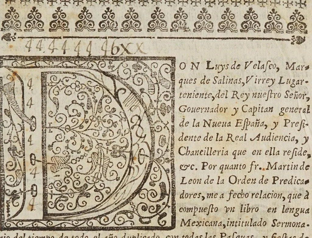 An illustration from Primera parte del sermonario del tiempo de todo el año, duplicado, en lengua mexicana, 1614, leaf 7