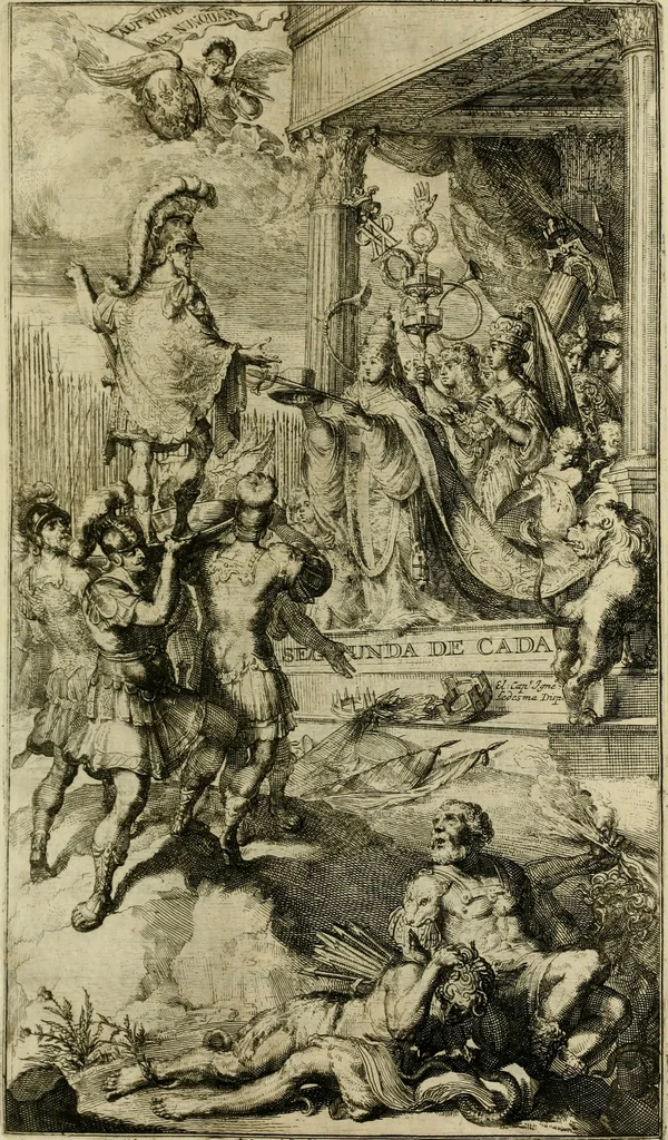 An illustration from Primera[-segunda] decada de las guerras de Flandes ..., 1681, leaf 8