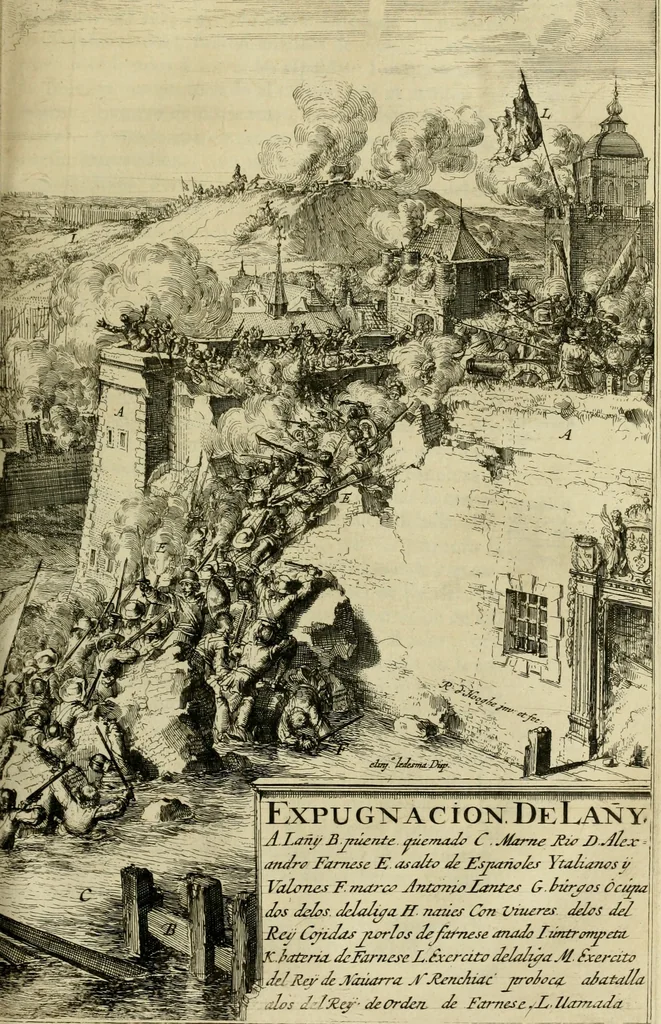 An illustration from Primera[-segunda] decada de las guerras de Flandes ..., 1681, leaf 230
