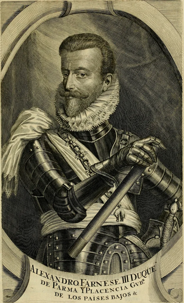 An illustration from Primera[-segunda] decada de las guerras de Flandes ..., 1681, leaf 28