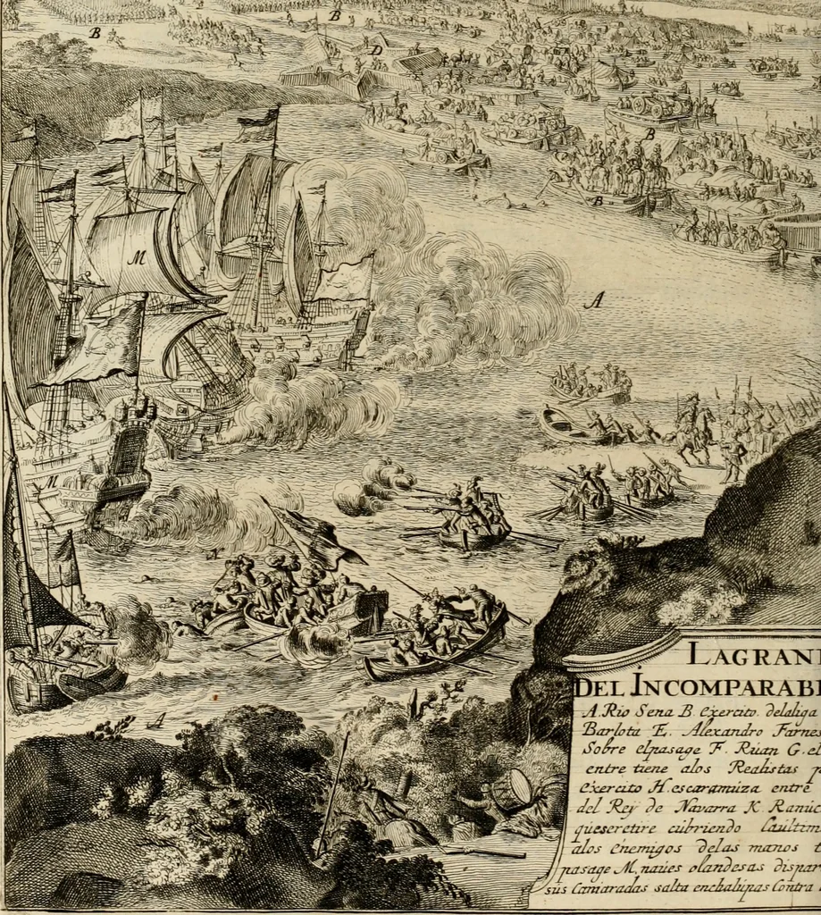 An illustration from Primera[-segunda] decada de las guerras de Flandes ..., 1681, leaf 431