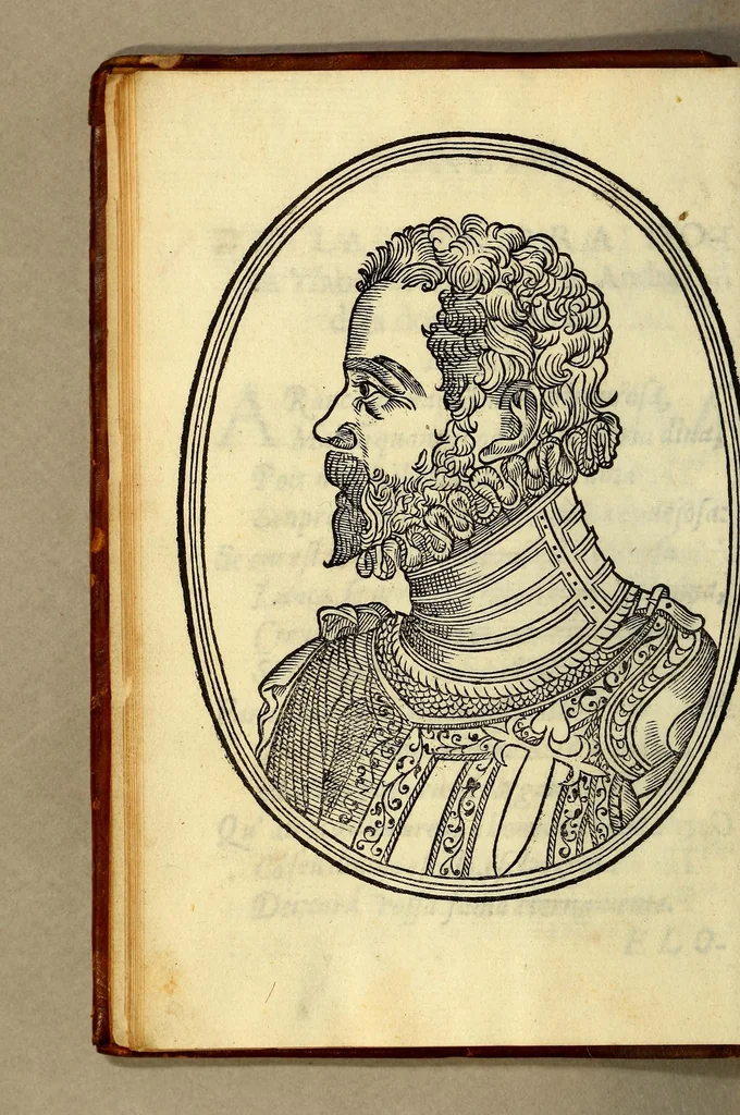 An illustration from Primera, segunda, y tercera partes de la Araucana de don Alonso de Ercilla y Çuñiga ., 1590, leaf 28