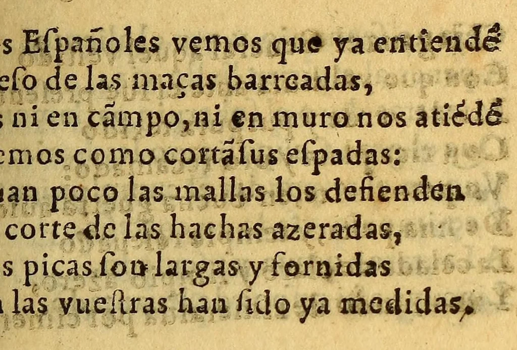 An illustration from Primera segunda, y tercera partes de la Araucana de don Alonso de Ercilla y Cuñiga ., 1592, leaf 179