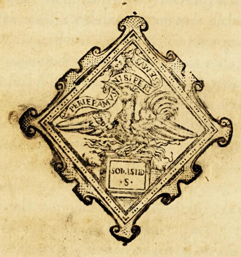 An illustration from Primera y segunda parte dela Araucana, de don Alonso de Ercilla y Çuñiga ., 1578, leaf 7