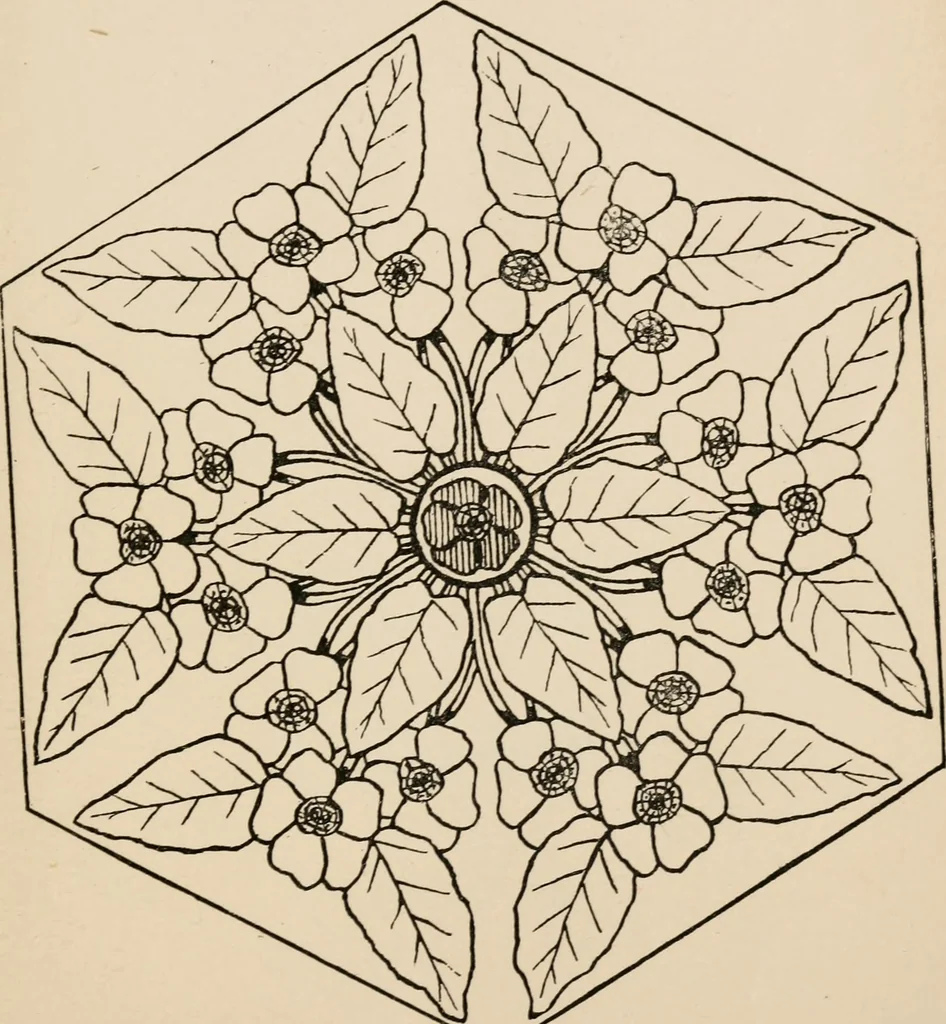 An illustration from Primer of design, 1878, leaf 128