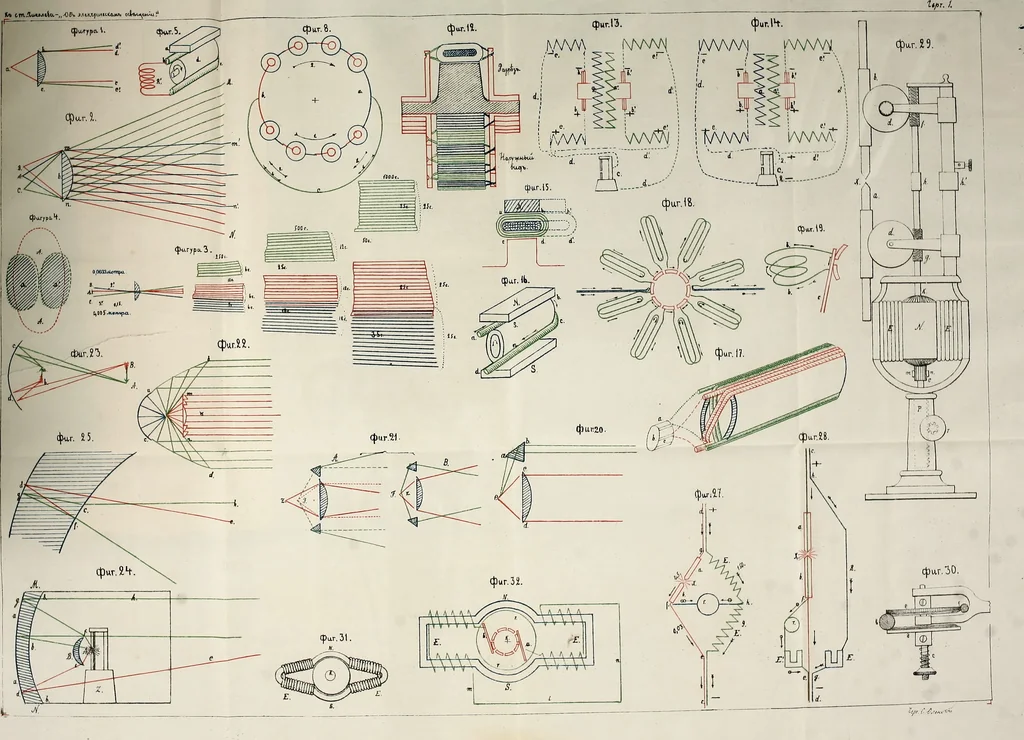 An illustration from Primienenie elektricheskago osvieshcheniia dlia voennykh tsielei : s chetyrmia listami chertezhei i politipazhami, 1879, leaf 130
