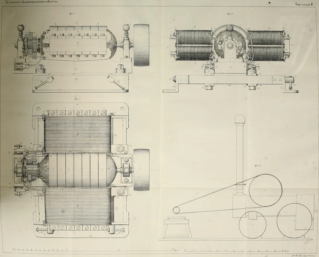 An illustration from Primienenie elektricheskago osvieshcheniia dlia voennykh tsielei : s chetyrmia listami chertezhei i politipazhami, 1879, leaf 132