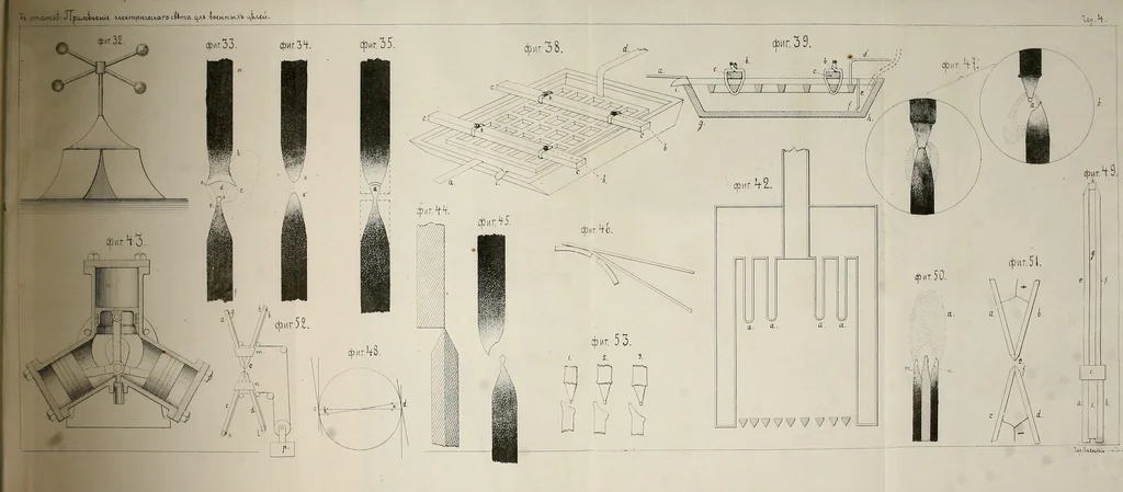 An illustration from Primienenie elektricheskago osvieshcheniia dlia voennykh tsielei : s chetyrmia listami chertezhei i politipazhami, 1879, leaf 136