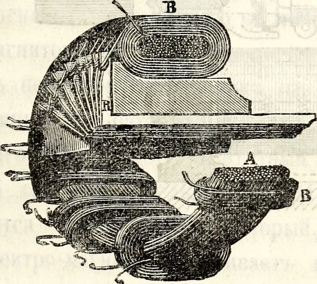 An illustration from Primienenie elektricheskago osvieshcheniia dlia voennykh tsielei : s chetyrmia listami chertezhei i politipazhami, 1879, leaf 60