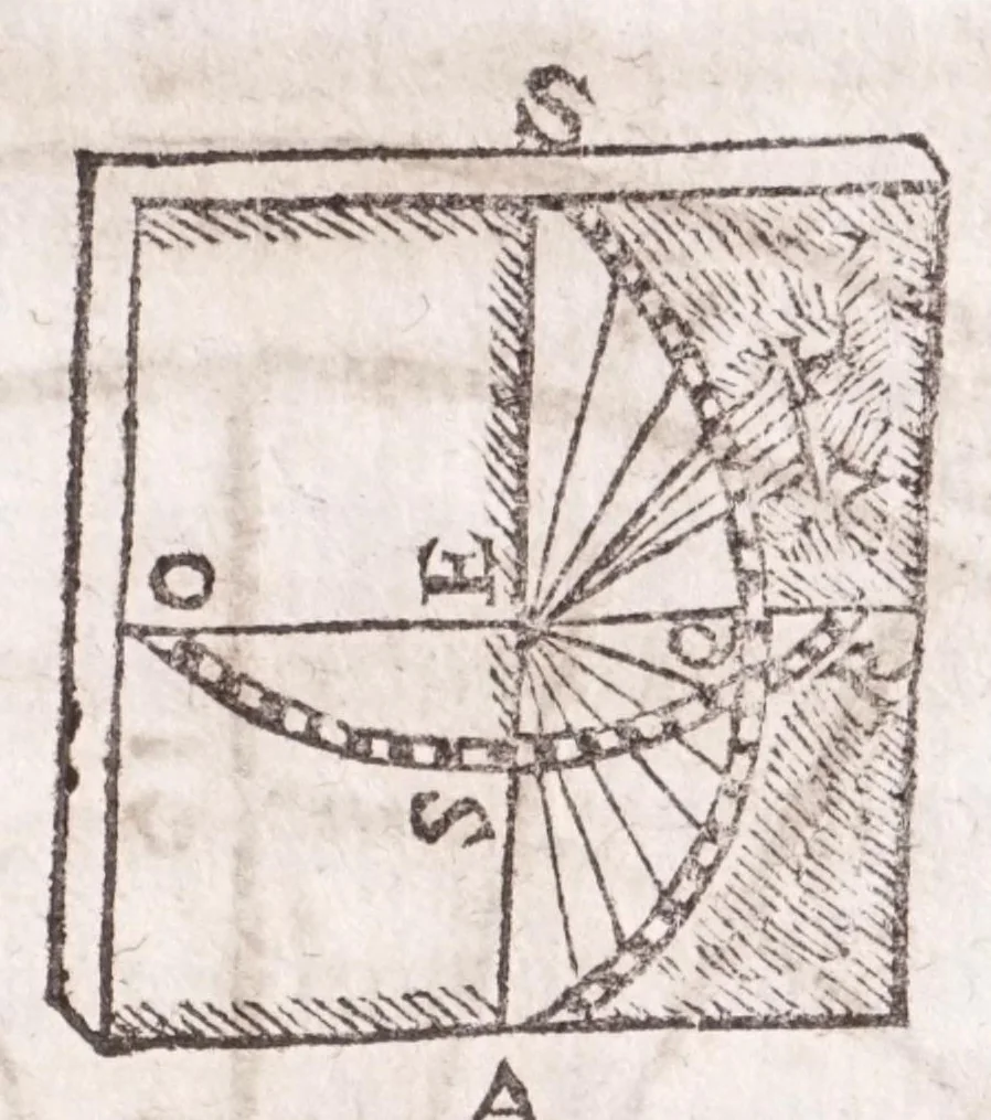 An illustration from Primitiae gnomonicae catoptricae, hoc est, Horologiographiae nauae specularis ..., 1635, leaf 207