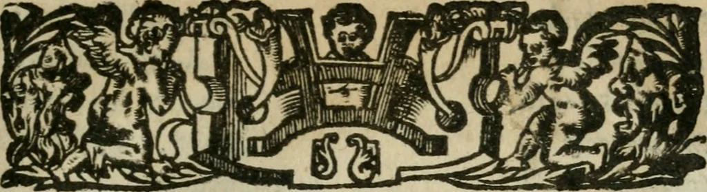An illustration from Del primo[-sesto] libro de le lettere di M. Pietro Aretino, 1608, leaf 12