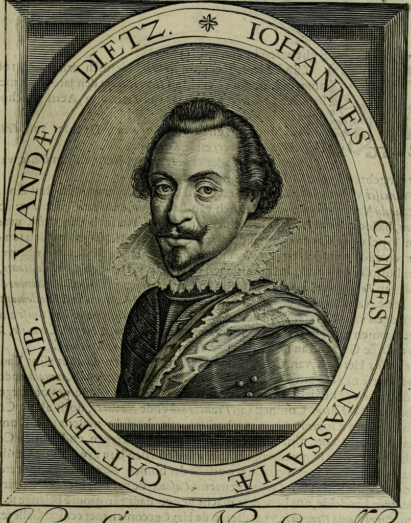 An illustration from Princelyck cabinet : verthoonende t'leven afcomste ende afbeeldingen der voornaemste vorste[n], princen, graven en heeren van Europa jegenwoordig regierende : mitsgaders beschrijvinge vanden staet, landen, rijckdommen ende incomsten der selver ..., 1625, leaf 100