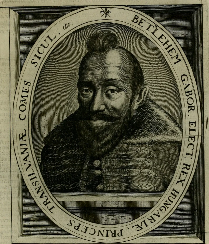 An illustration from Princelyck cabinet : verthoonende t'leven afcomste ende afbeeldingen der voornaemste vorste[n], princen, graven en heeren van Europa jegenwoordig regierende : mitsgaders beschrijvinge vanden staet, landen, rijckdommen ende incomsten der selver ..., 1625, leaf 116