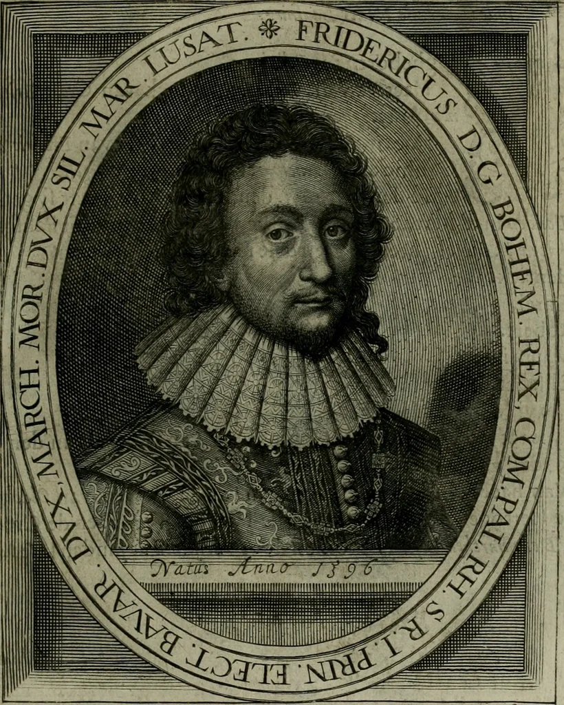 An illustration from Princelyck cabinet : verthoonende t'leven afcomste ende afbeeldingen der voornaemste vorste[n], princen, graven en heeren van Europa jegenwoordig regierende : mitsgaders beschrijvinge vanden staet, landen, rijckdommen ende incomsten der selver ..., 1625, leaf 48
