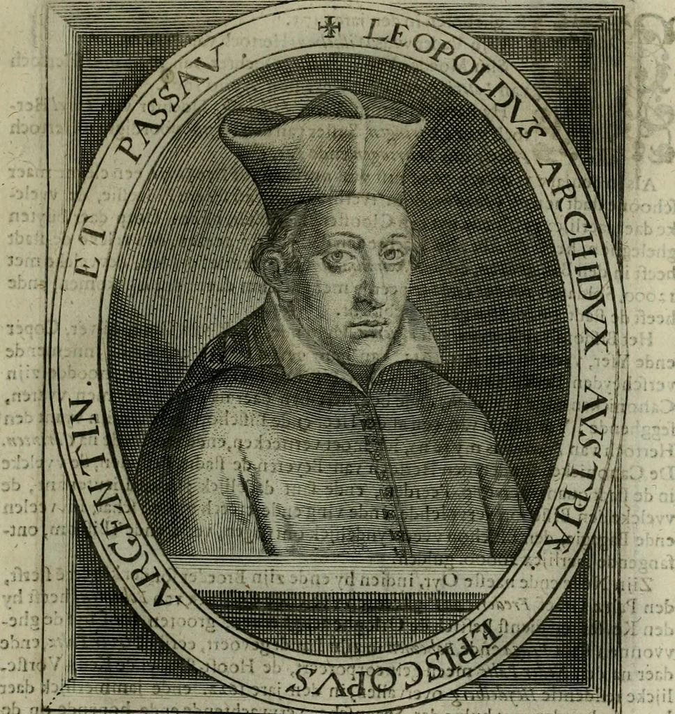 An illustration from Princelyck cabinet : verthoonende t'leven afcomste ende afbeeldingen der voornaemste vorste[n], princen, graven en heeren van Europa jegenwoordig regierende : mitsgaders beschrijvinge vanden staet, landen, rijckdommen ende incomsten der selver ..., 1625, leaf 68