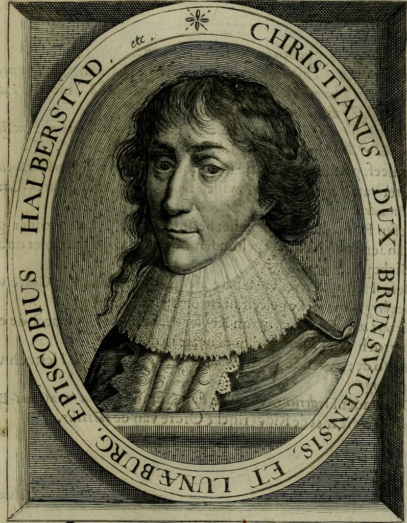 An illustration from Princelyck cabinet : verthoonende t'leven afcomste ende afbeeldingen der voornaemste vorste[n], princen, graven en heeren van Europa jegenwoordig regierende : mitsgaders beschrijvinge vanden staet, landen, rijckdommen ende incomsten der selver ..., 1625, leaf 80