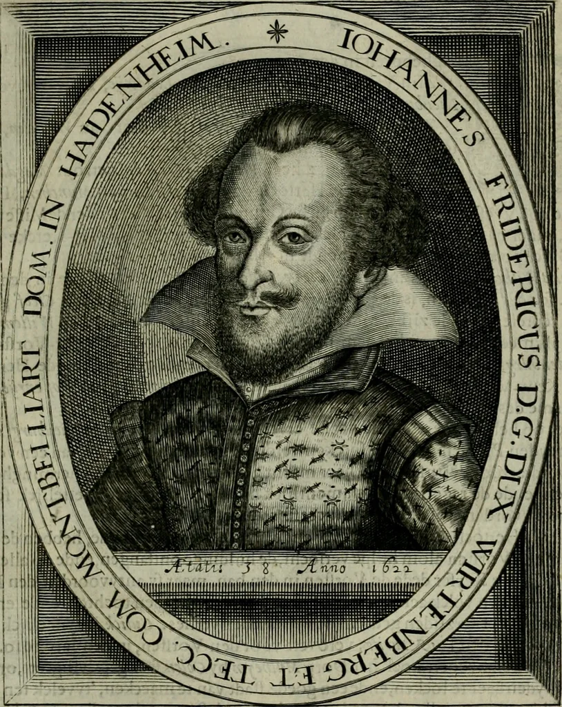 An illustration from Princelyck cabinet : verthoonende t'leven afcomste ende afbeeldingen der voornaemste vorste[n], princen, graven en heeren van Europa jegenwoordig regierende : mitsgaders beschrijvinge vanden staet, landen, rijckdommen ende incomsten der selver ..., 1625, leaf 82