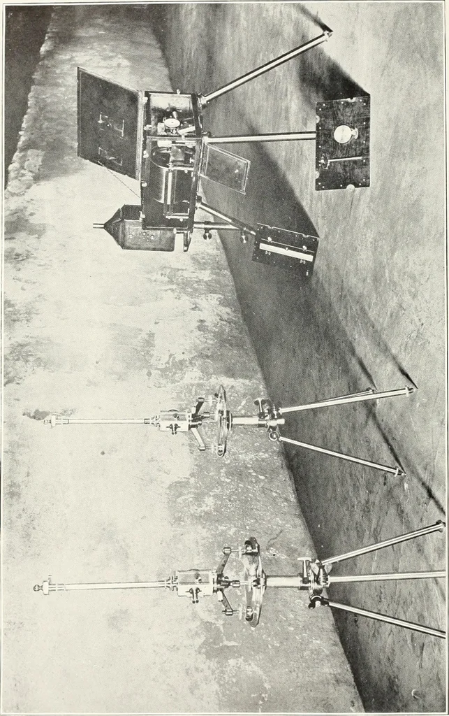 An illustration from Principal facts of the earth's magnetism and methods of determining the true meridian and the magnetic declination. Reprinted from the United States magnetic declination tables and isogonic charts for 1902, 1909, leaf 65