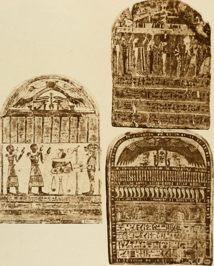 An illustration from Principaux monuments du Musée égyptien de Florence : première partie : stèles, bas-reliefs et fresques, 1882, leaf 120