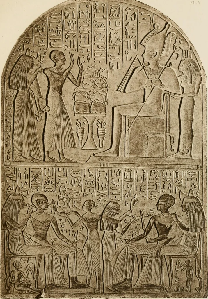 An illustration from Principaux monuments du Musée égyptien de Florence : première partie : stèles, bas-reliefs et fresques, 1882, leaf 126