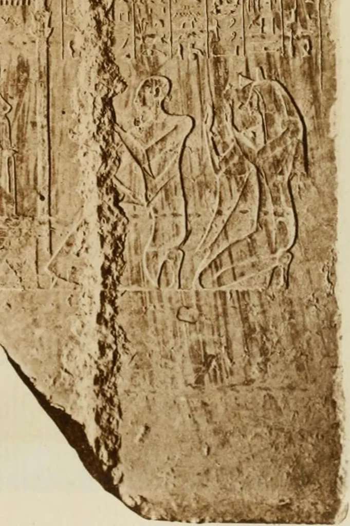 An illustration from Principaux monuments du Musée égyptien de Florence : première partie : stèles, bas-reliefs et fresques, 1882, leaf 130