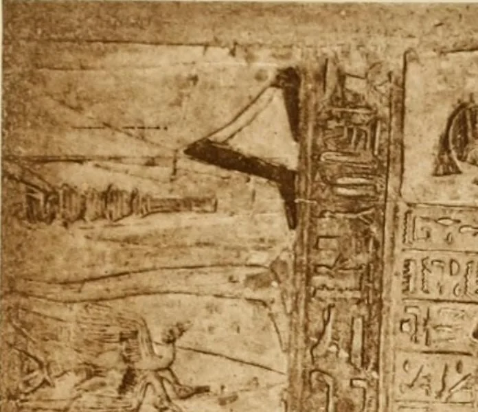 An illustration from Principaux monuments du Musée égyptien de Florence : première partie : stèles, bas-reliefs et fresques, 1882, leaf 132