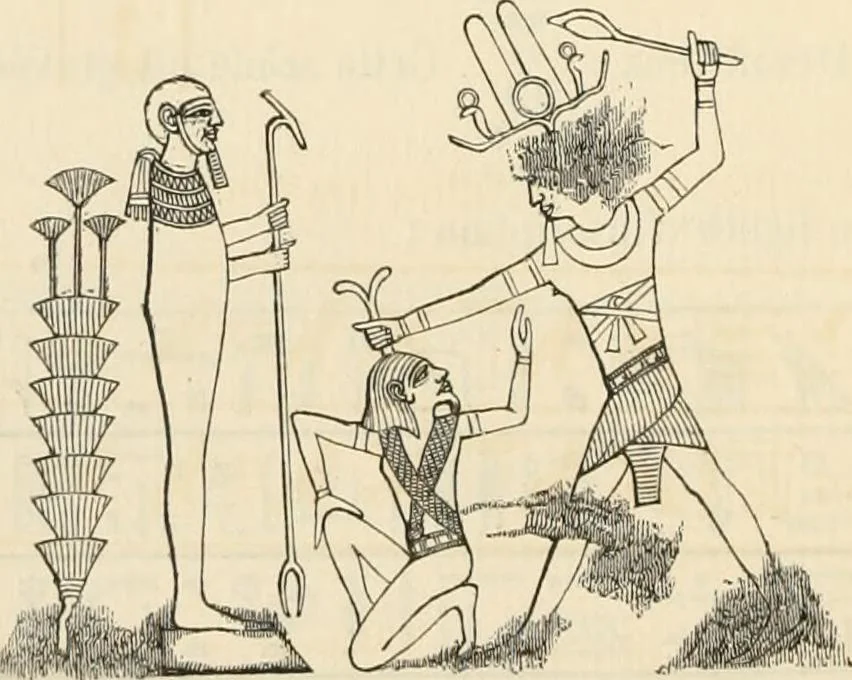 An illustration from Principaux monuments du Musée égyptien de Florence : première partie : stèles, bas-reliefs et fresques, 1882, leaf 97