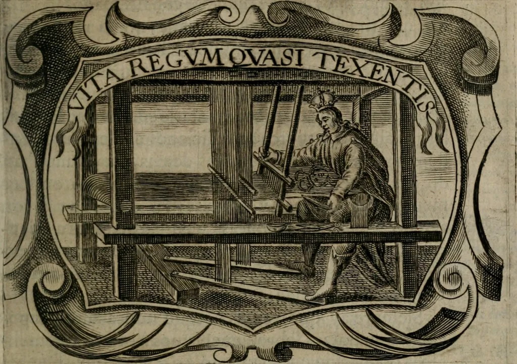 An illustration from Principe perfecto y ministros aiustados : documentos politicos, y morales en emblemas, 1662, leaf 114