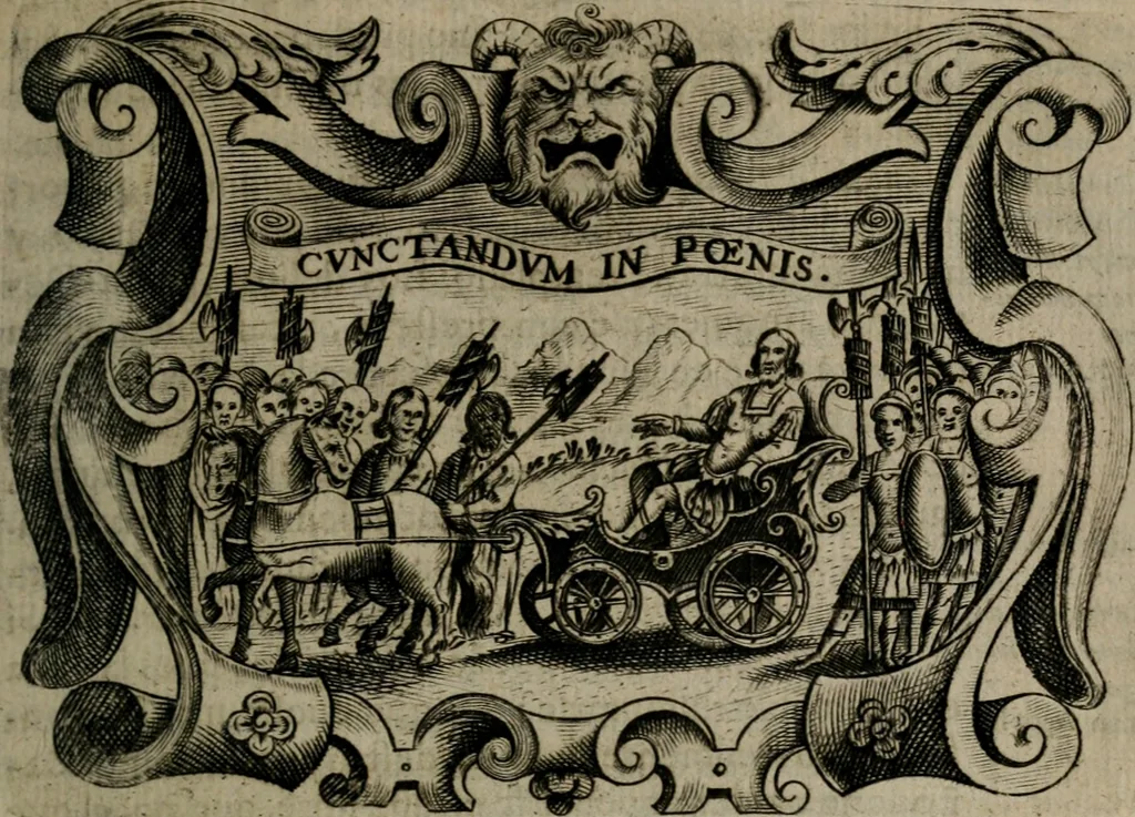An illustration from Principe perfecto y ministros aiustados : documentos politicos, y morales en emblemas, 1662, leaf 188